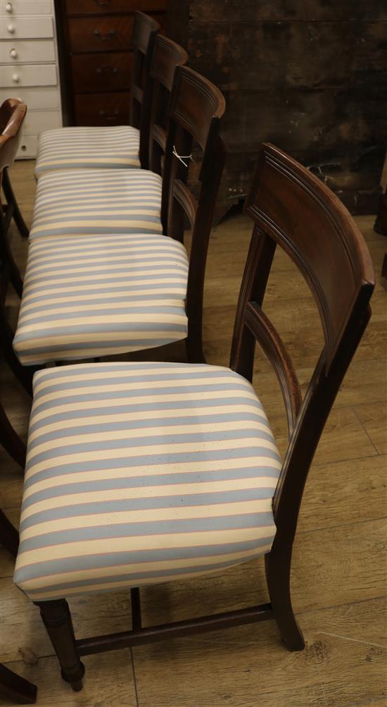 A set of six William IV mahogany dining chairs